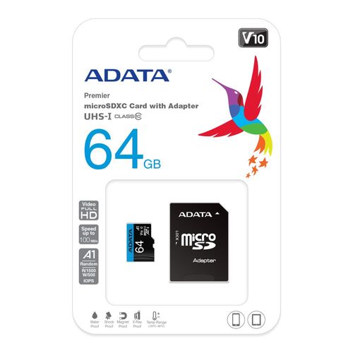 Memoria Micro SD ADATA 64GB clase 10