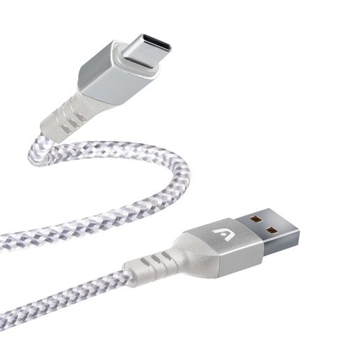 Cable Argom Tipo C a USB 2.0  Nylon trenzado-Blanco