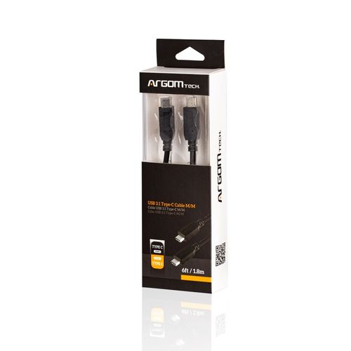 Cable Argom USB 3.1 Tipo C - 1.8m - macho a macho