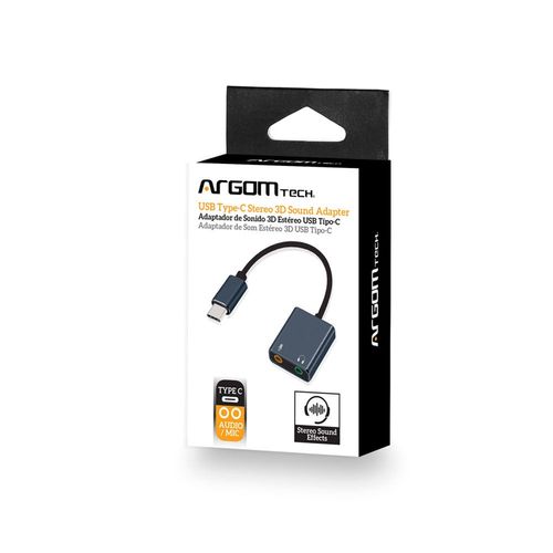 Adaptador de Cable Argom de sonido Estereo Tipo C