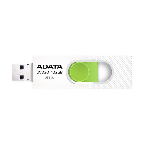Memoria USB ADATA UV320 3.2 32GB Blanca con Verde