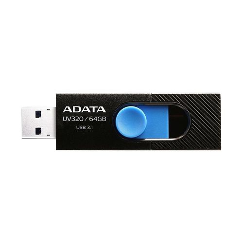 Memoria USB ADATA UV320 3.2 64GB Negro con Azul