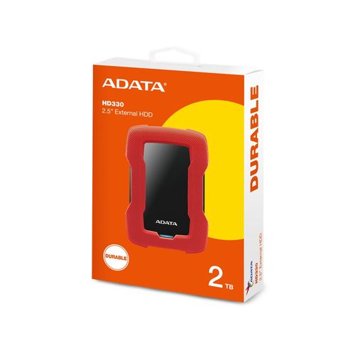 Disco Externo Adata HD330 Antigolpes 2TB USB 3.2 Rojo
