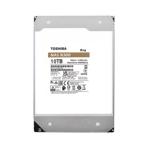 Disco Duro Interno Toshiba® N300  de Rendimiento , 10TB