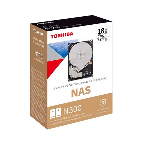 Disco Duro Interno Toshiba® N300  de Rendimiento , 18TB