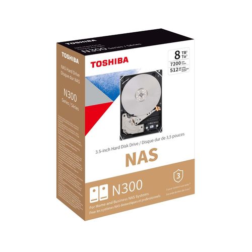 Disco Duro Interno Toshiba® N300  de Rendimiento , 8TB