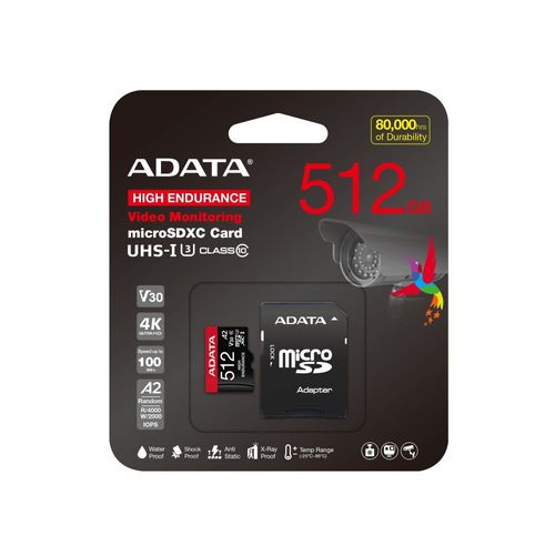 Memoria Microsd Adata A2-V30 512GB Video vigilancia