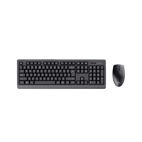 Combo teclado Mouse Trust primo  inalámbrico Negro